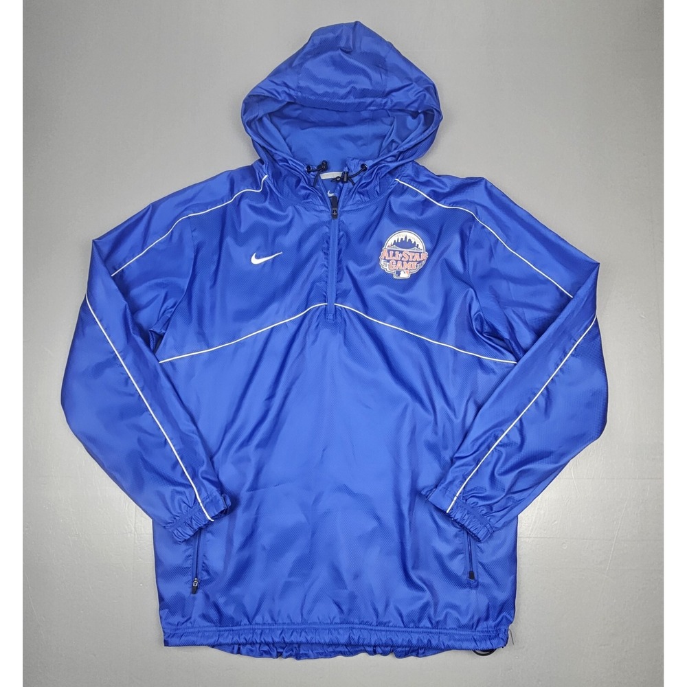 Nike 2013 New York All Star Game Jacket Mens Medium Blue Hooded Windbreaker